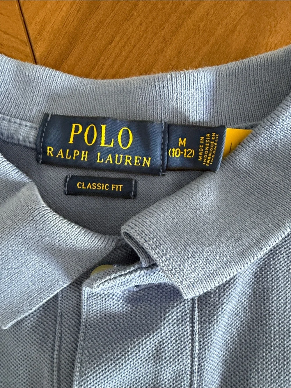 Ralph Lauren Boys Light Blue Polo Shirt with Navy Pony